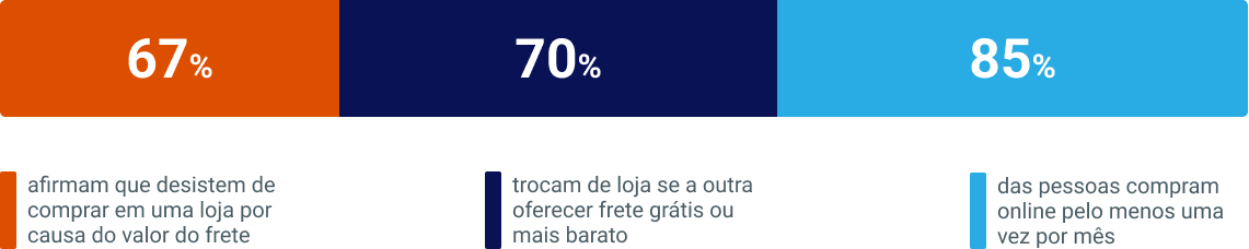 Infográfico "O Valor do Frete": mente dos consumidores 2024.