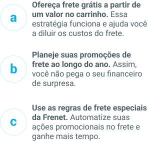 Passo a passo para um frete que vende: Infográfico "O Valor do Frete" da Frenet.