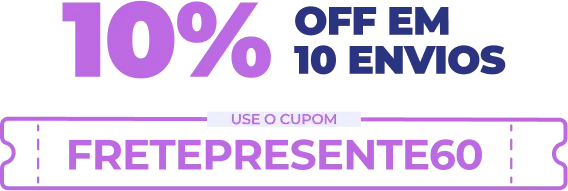 Cupon que dá 10% de desconto FRETEPRESENTE60