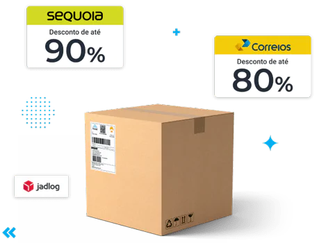 Conheça nossas opções de frete com até 90% de desconto!